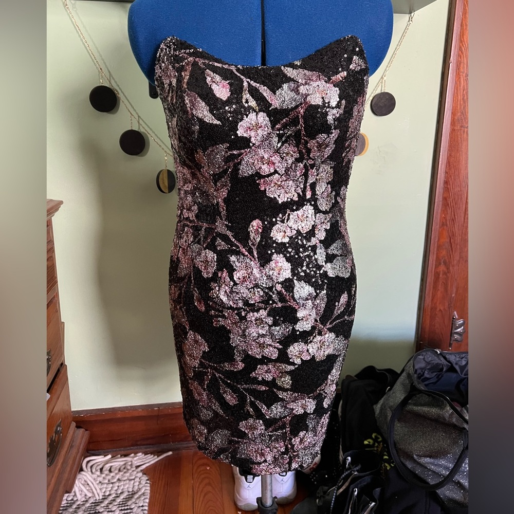 formal sequins y2k mini dress